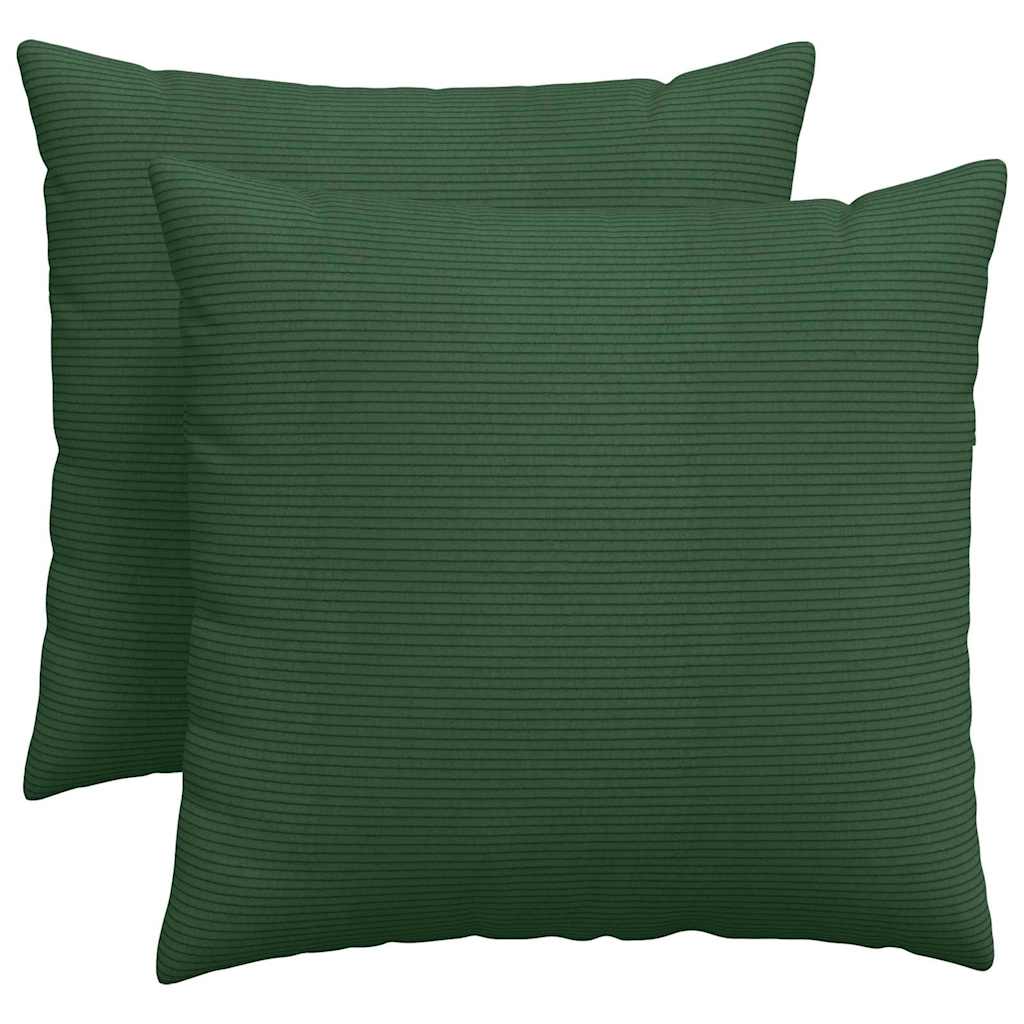 vidaXL Travesseiros de Sofá 2 pcs Verde Escuro 50 x 50 cm