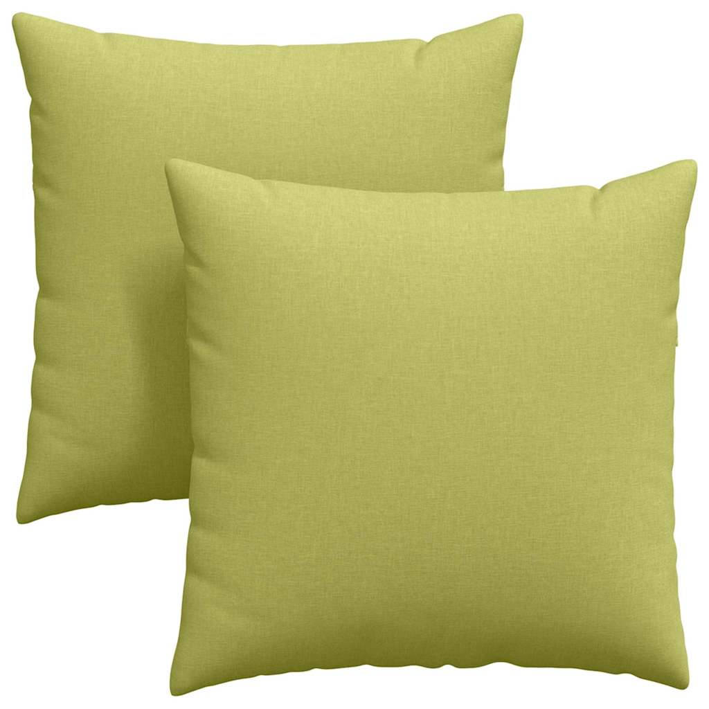 vidaXL Travesseiros de Sofá 2 pcs Verde Claro 80 x 80 cm tecido