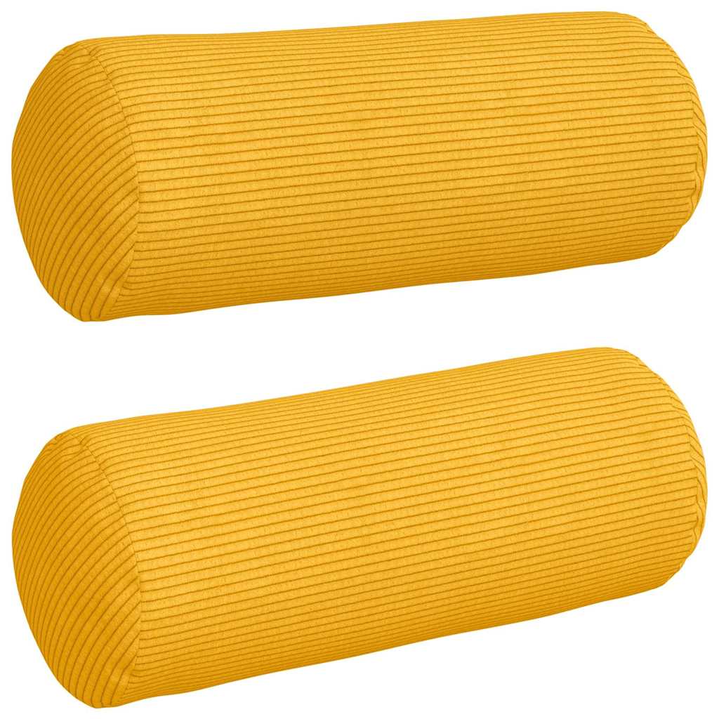 vidaXL Almofadas de Apoio 2 pcs Amarelo Claro Ø 15 x 40 cm