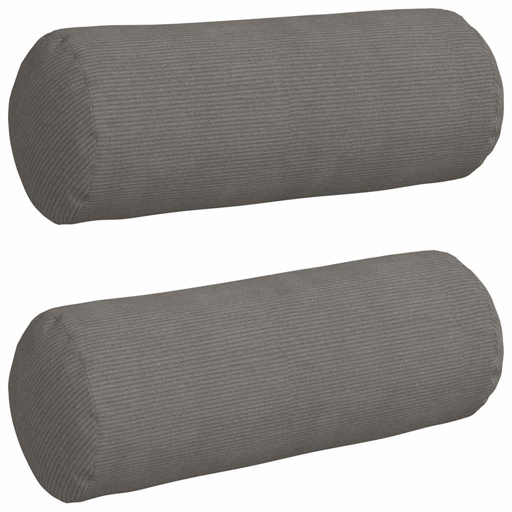 vidaXL Almofadas de Apoio 2 pcs Cinzento-claro Ø 25 x 70 cm
