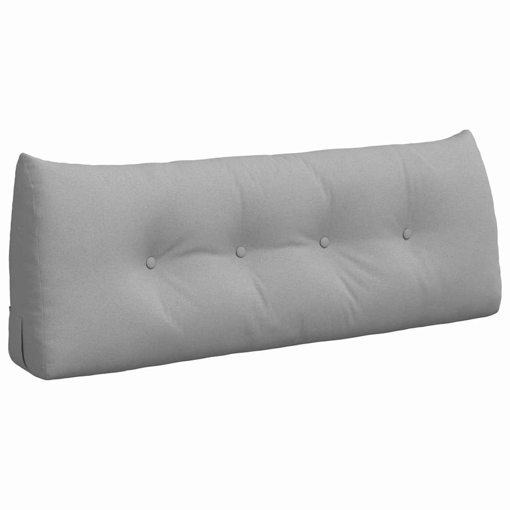 vidaXL Travesseiro para Costas Cinza Nuvem 120 x 24 x 50 cm tecido