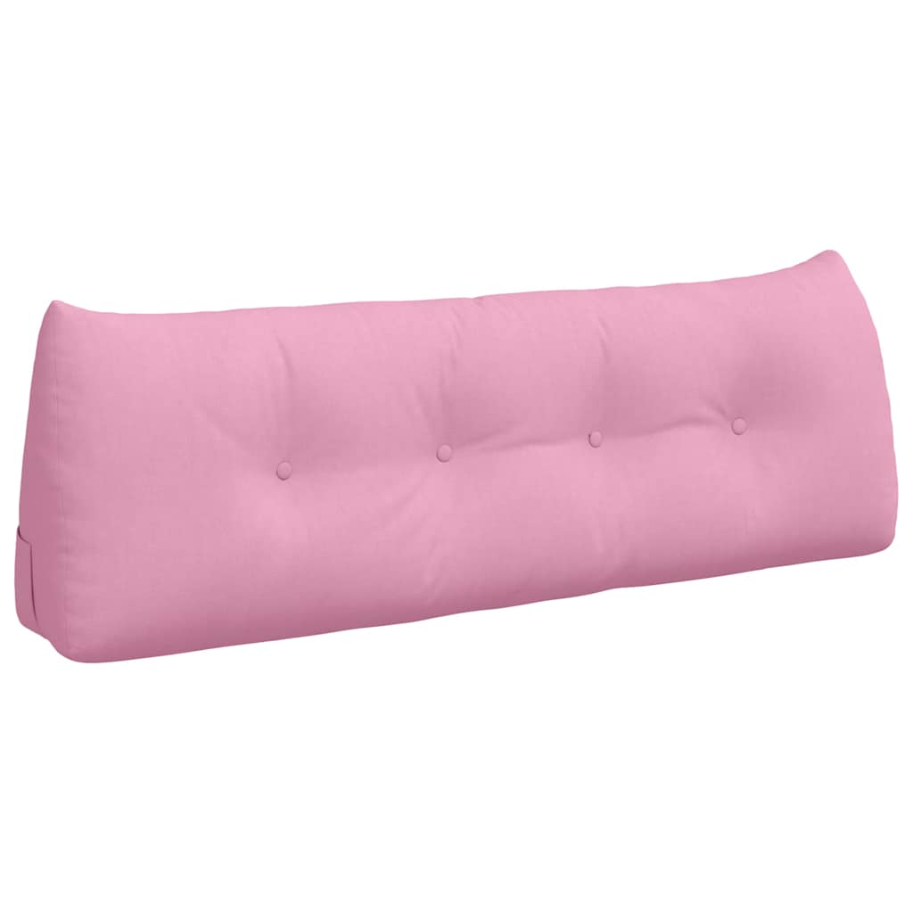 vidaXL Travesseiro para Costas Rosa 140 x 24 x 50 cm tecido