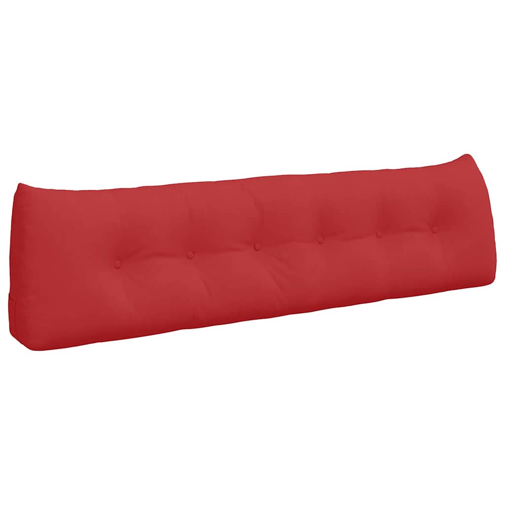 vidaXL Travesseiro para Costas Vermelho 180 x 24 x 50 cm tecido