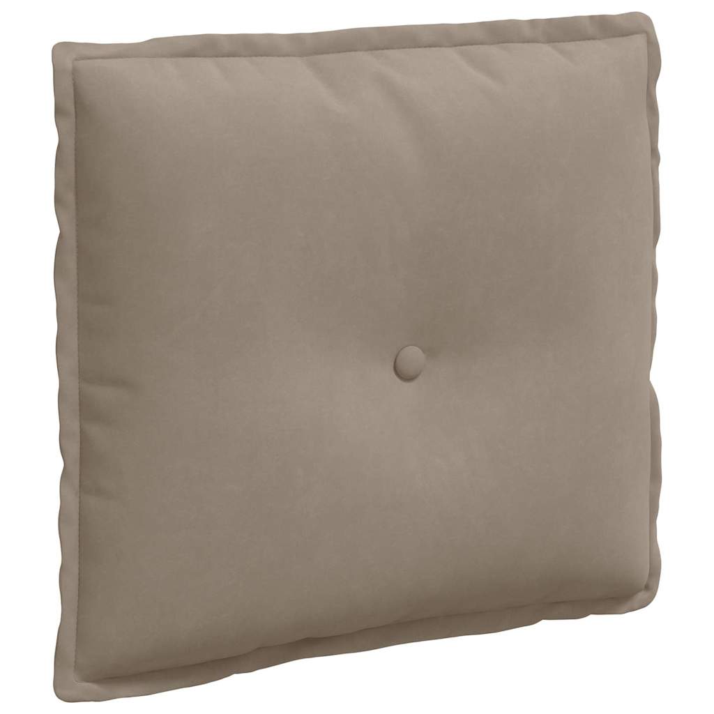 vidaXL Travesseiro para Costas Cinzento-acastanhado 50 x 45 cm