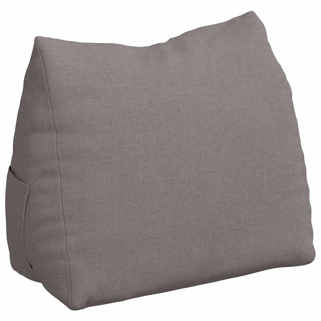 vidaXL Travesseiro para Costas Cinzento-acastanhado 45 x 20 x 35 cm