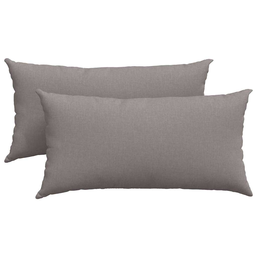 vidaXL Travesseiros de Sofá 2 pcs Cinzento-acastanhado 80 x 40 cm