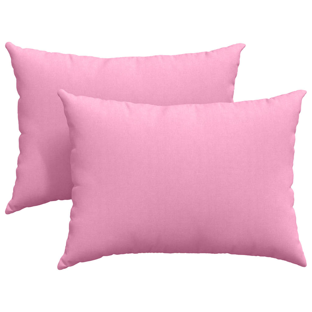 vidaXL Travesseiros de Sofá 2 pcs Rosa 70 x 50 cm tecido
