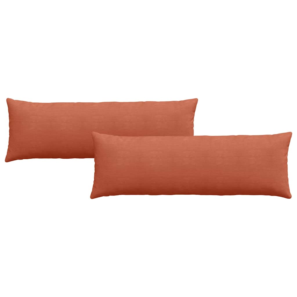 vidaXL Travesseiros de Sofá 2 pcs Laranja Vermelho 120 x 40 cm