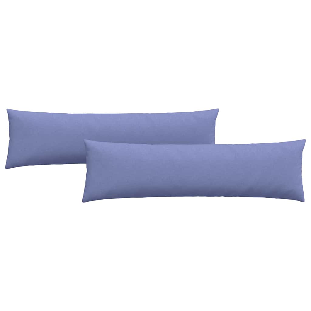 vidaXL Travesseiros de Sofá 2 pcs Azul Jeans 145 x 40 cm tecido