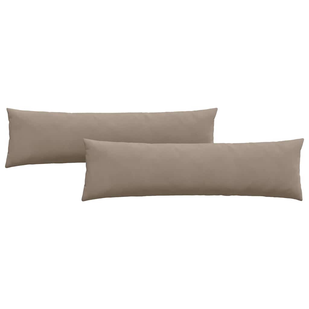 vidaXL Travesseiros de Sofá 2 pcs Cinzento-acastanhado 145 x 40 cm