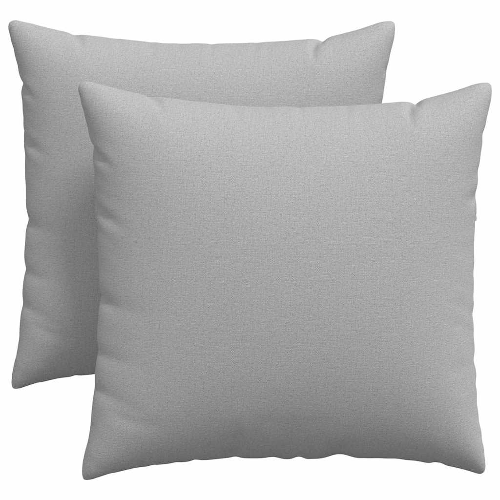 vidaXL Travesseiros de Sofá 2 pcs Cinza Nuvem 45 x 45 cm tecido