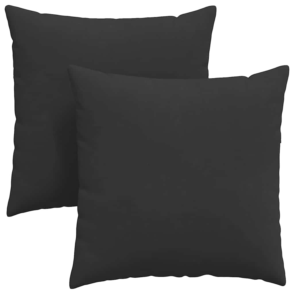 vidaXL Travesseiros de Sofá 2 pcs Preto 60 x 60 cm tecido