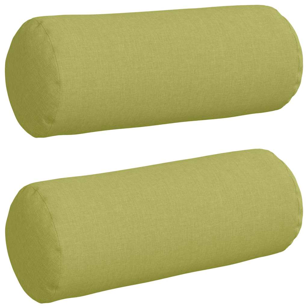 vidaXL Almofadas de Apoio 2 pcs Verde Claro Ø 15 x 40 cm tecido