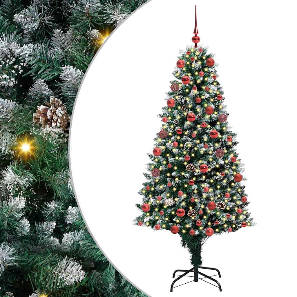 vidaXL Árvore de Natal Artificial Verde 180 cm PVC, Aço e Plástico
