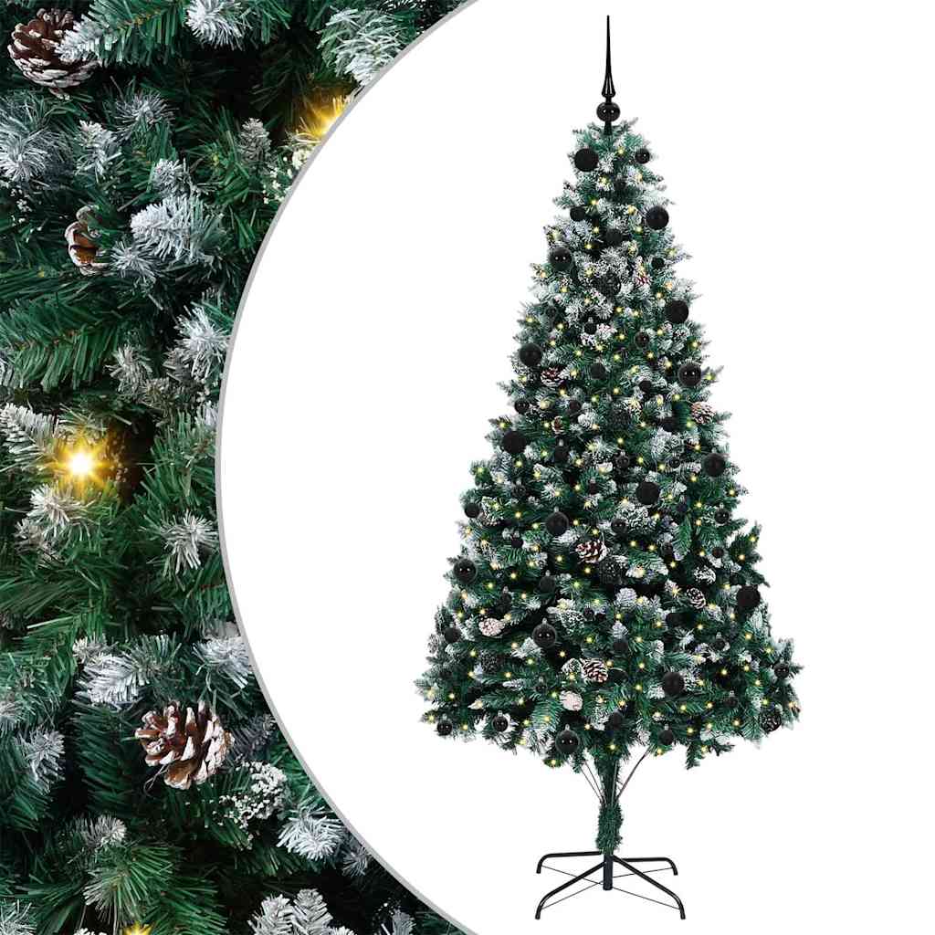 vidaXL Árvore de Natal Artificial Verde 210 cm PVC, Aço e Plástico
