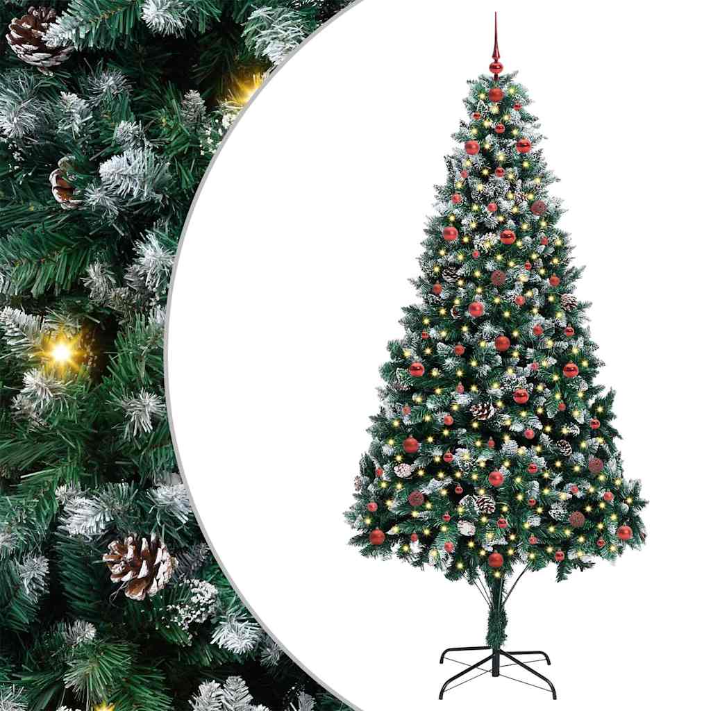 vidaXL Árvore de Natal Artificial Verde 240 cm PVC, Aço e Plástico