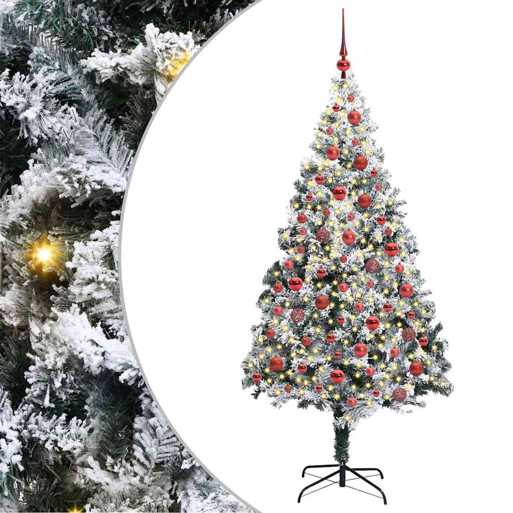 vidaXL Árvore de Natal Artificial Branco 180 cm PVC, Aço e Plástico