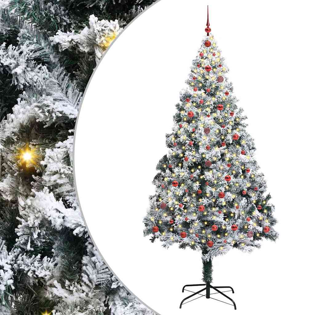 vidaXL Árvore de Natal Artificial Branco 240 cm PVC, Aço e Plástico