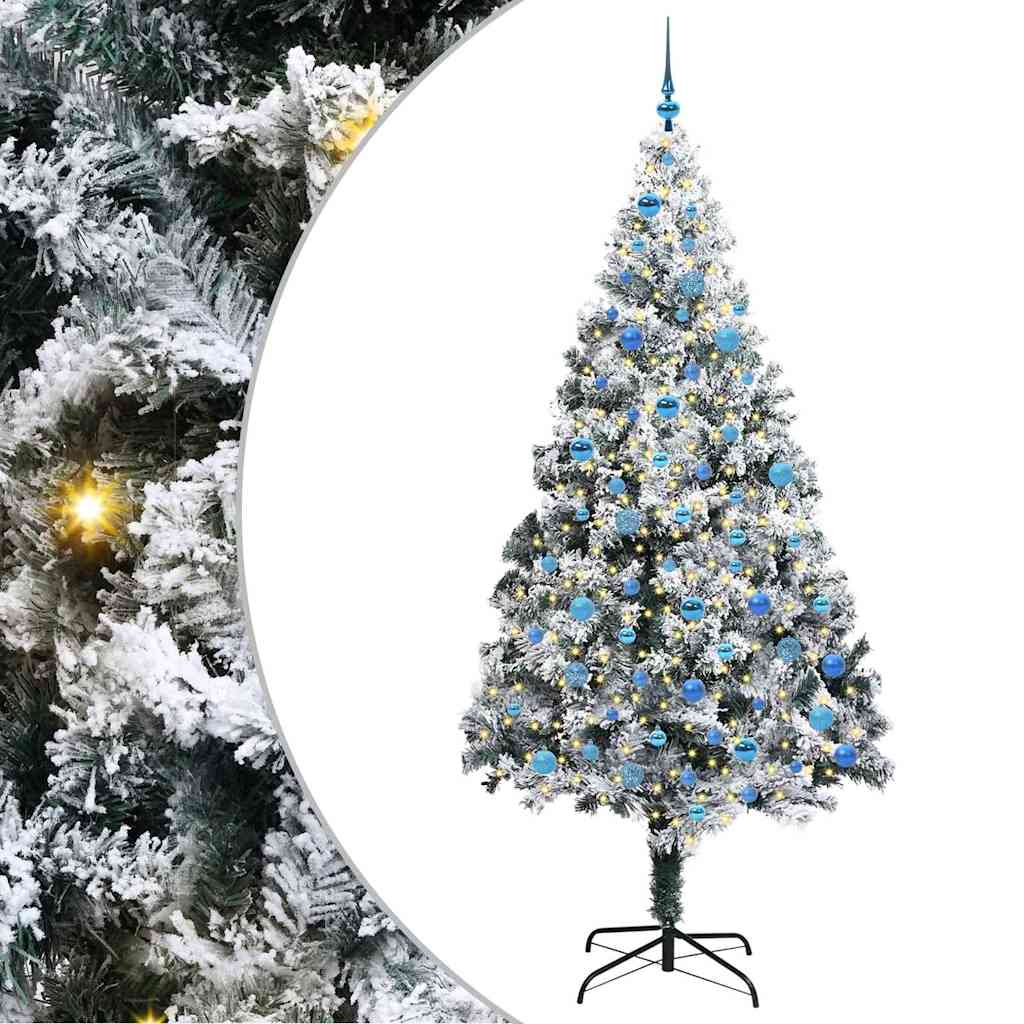 vidaXL Árvore de Natal Artificial Branco 240 cm PVC, Aço e Plástico