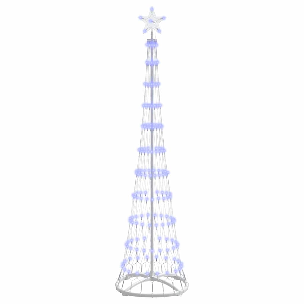 vidaXL Árvore de Natal LED com 230 LEDs Azul 51 x 51 x 190 cm Metal