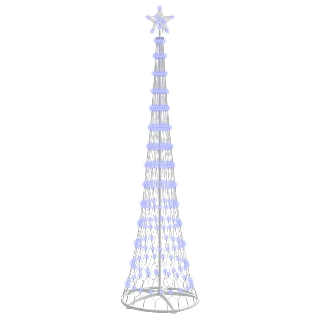 vidaXL Árvore de Natal LED com 290 LEDs com suporte Azul 250 cm Metal
