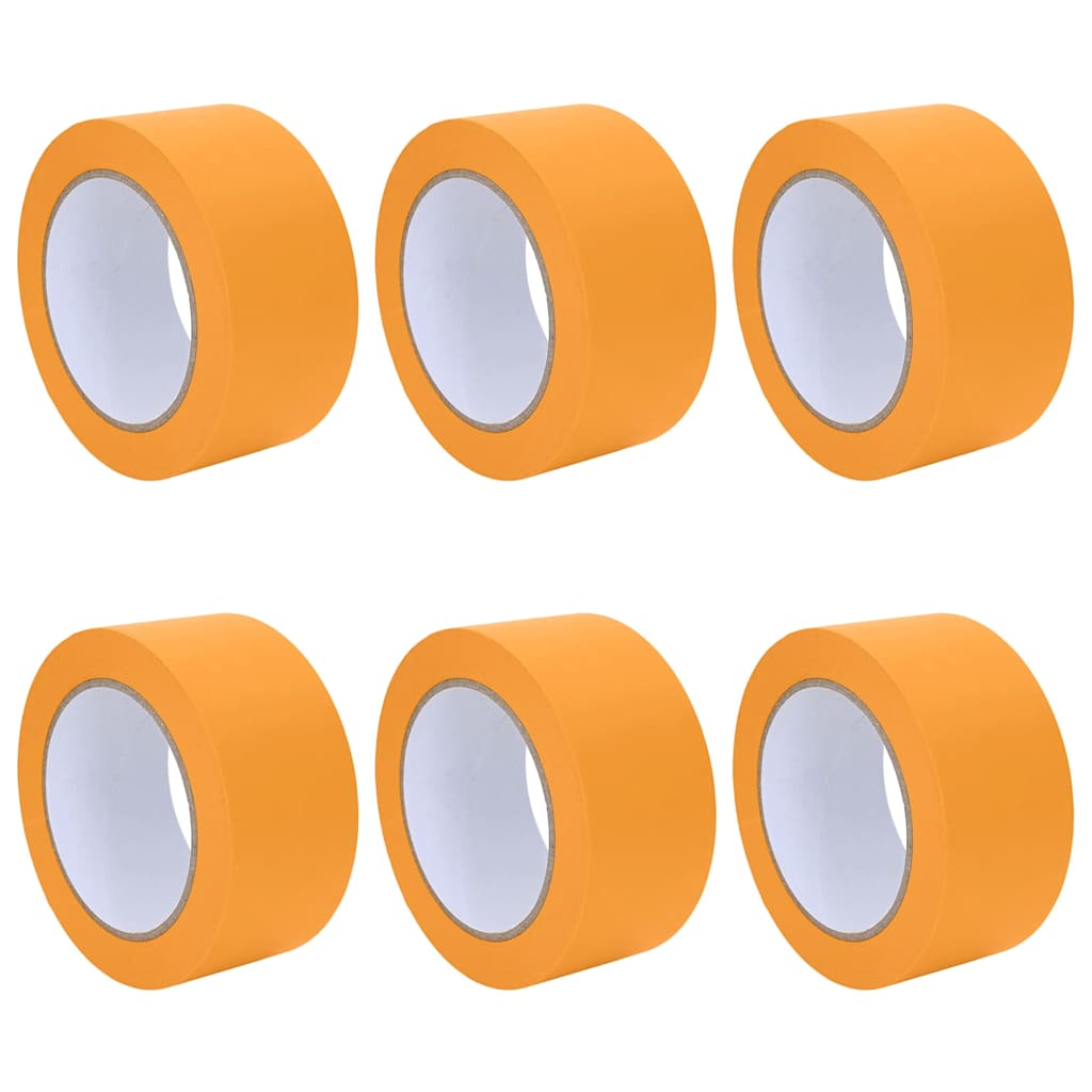 vidaXL Fitas de Máscara para Pintores 6 pcs Amarelo 50mm x 50m Papel