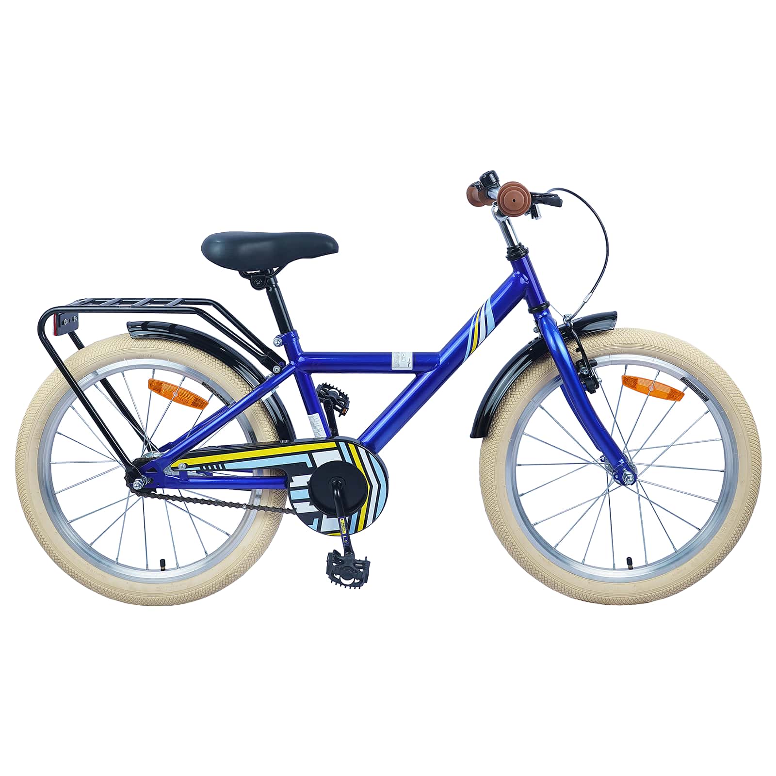 vidaXL Bicicleta Infantil 18 Polegadas para 5-7 anos Azul Escuro