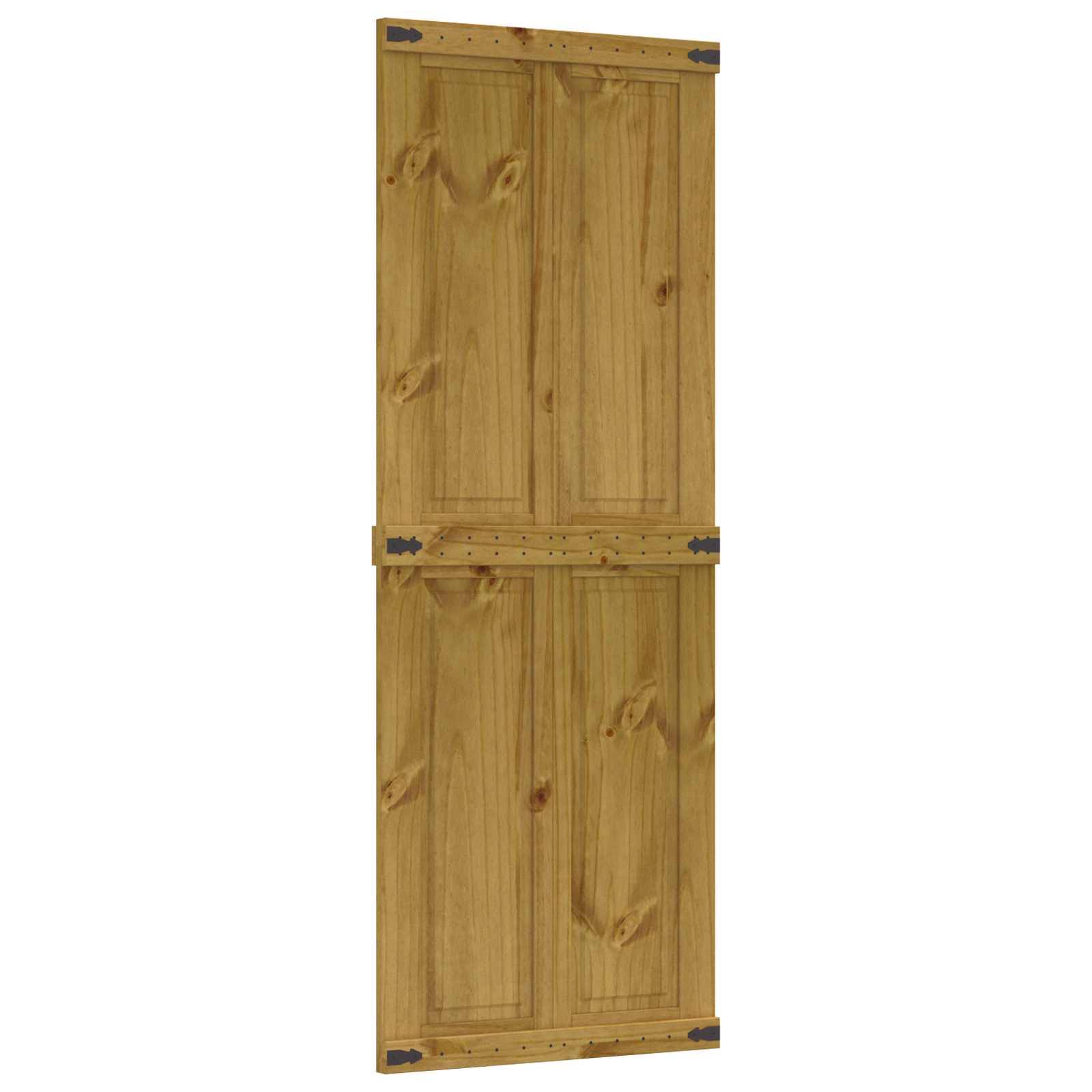 vidaXL Porta de celeiro Corona Castanho Mel 80 x 210 cm
