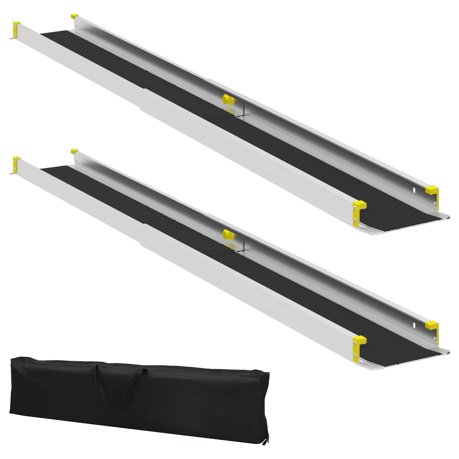 vidaXL Rampa para Cadeira de Rodas 270 kg 2 pcs Preto Alumínio