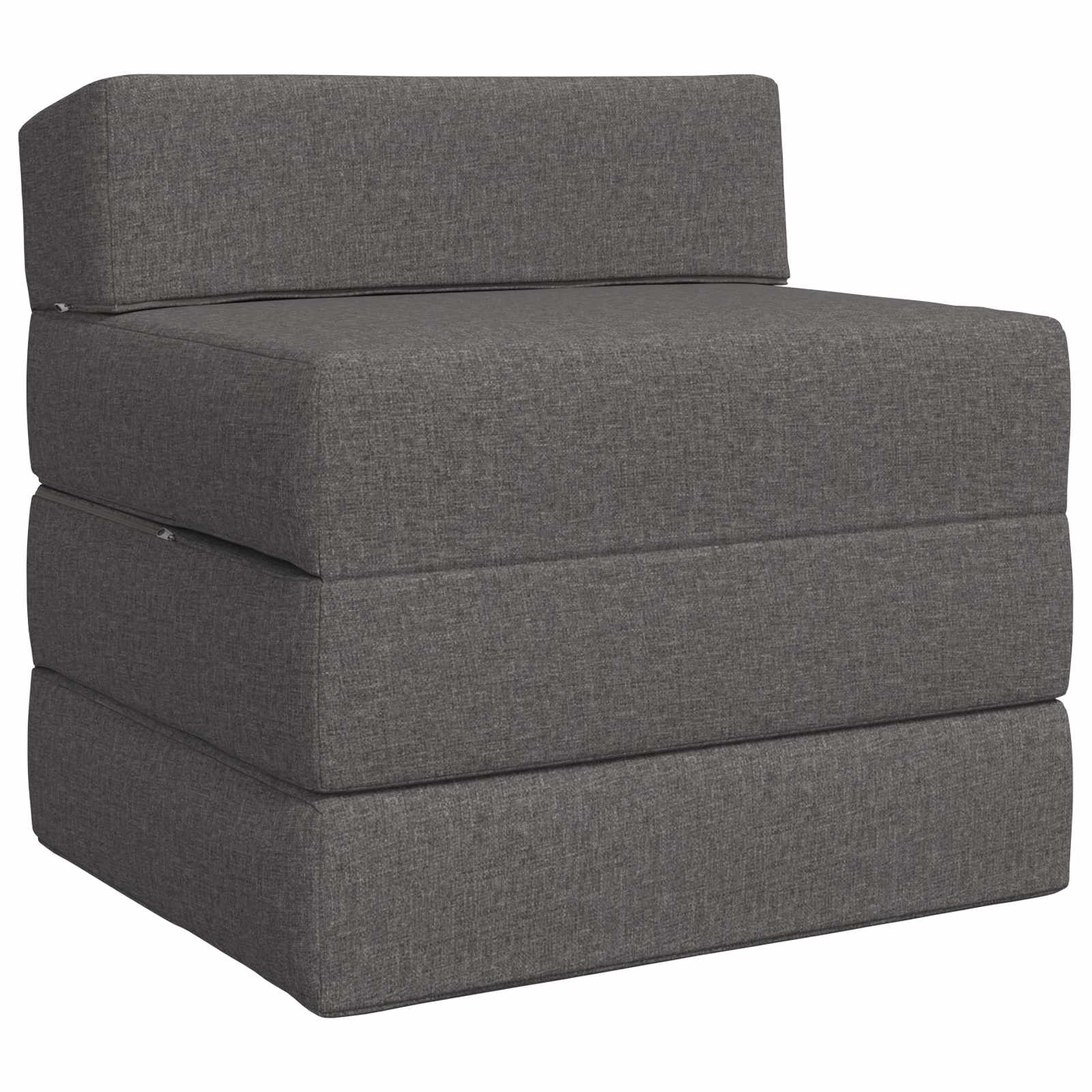 vidaXL Sofá Cama Dobrável Cinzento-claro 70 x 60 x 63 cm Tecido