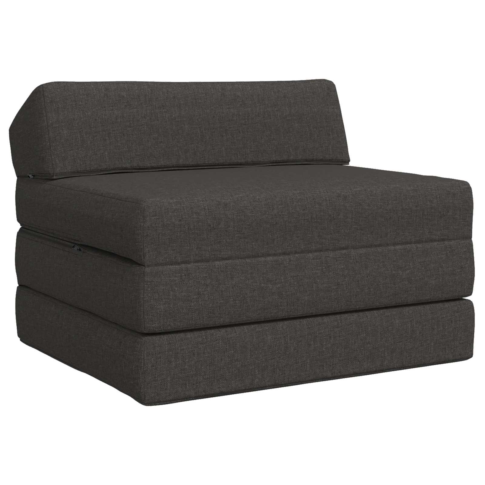 vidaXL Sofá Cama Dobrável Cinzento-Escuro 200 x 70 x 10 cm Tecido