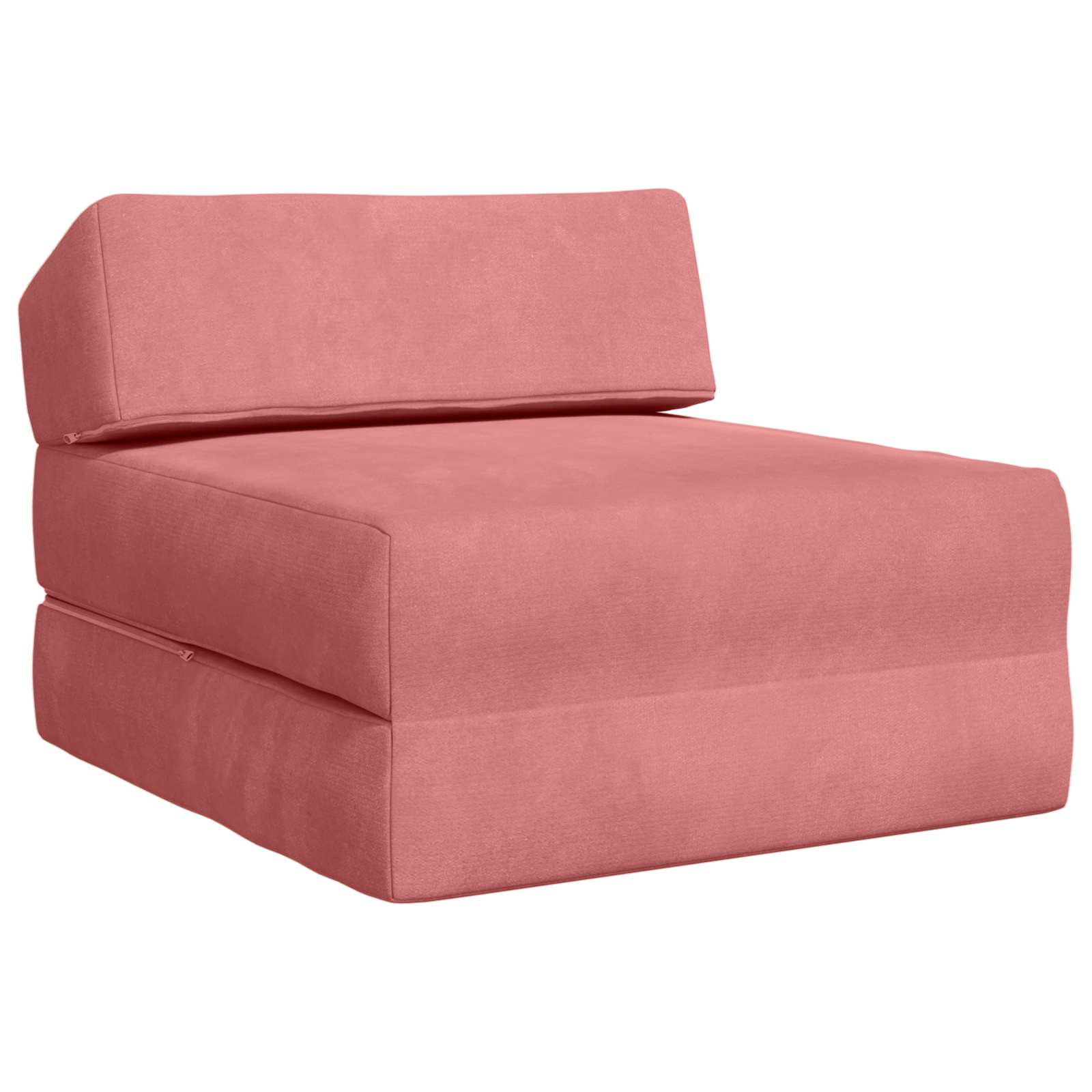 vidaXL Sofá Cama Dobrável Rosa 60 x 70 x 41 cm Tecido