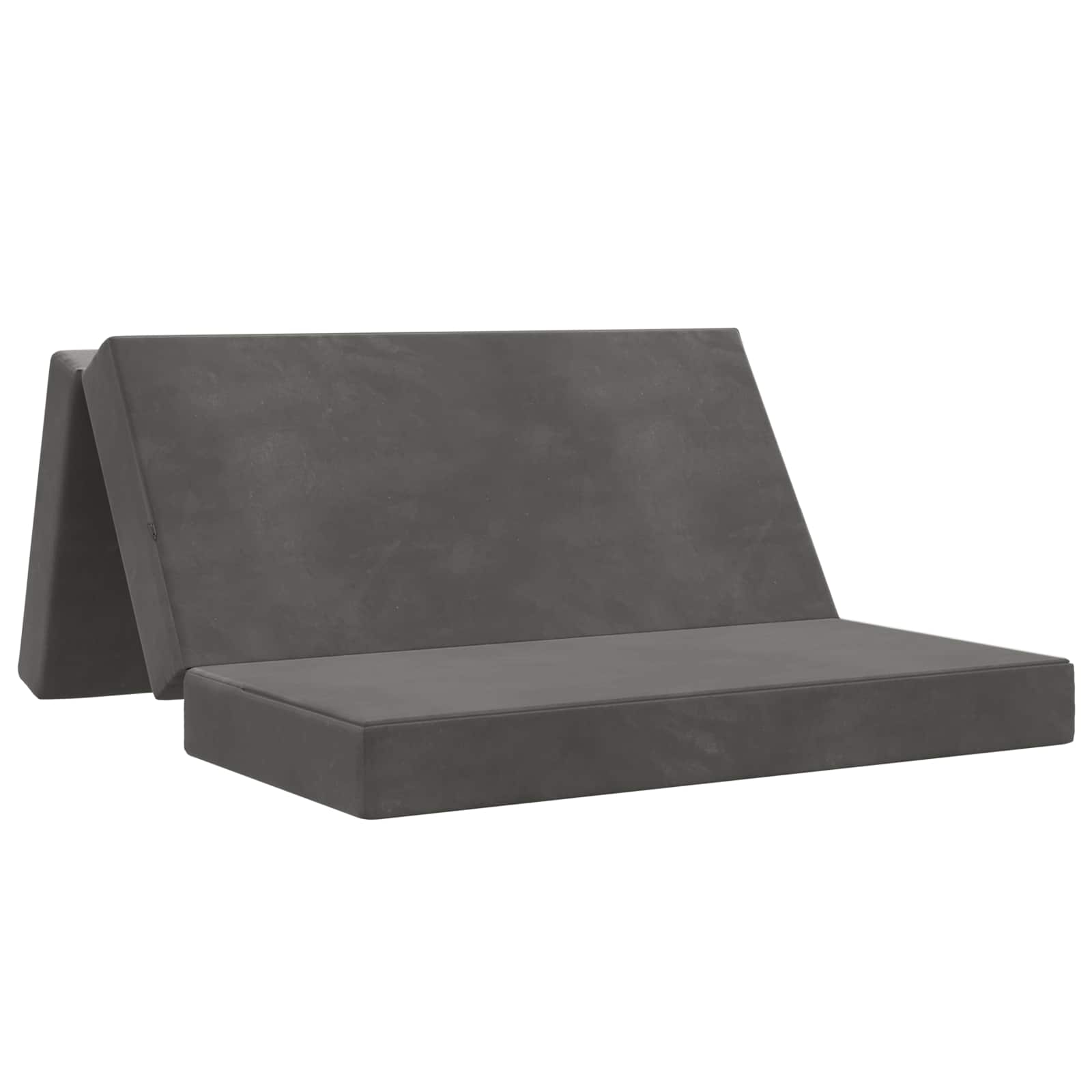 vidaXL Sofá Cama Dobrável 120 x 67 x 45 cm Cinzento-Escuro