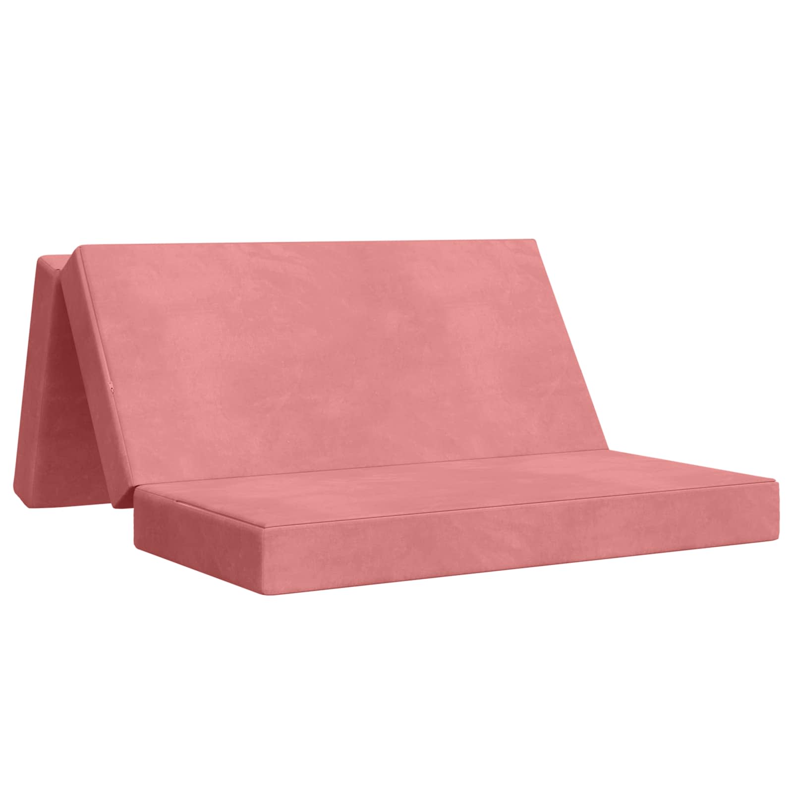 vidaXL Sofá Cama Dobrável 160 x 67 x 45 cm Rosa
