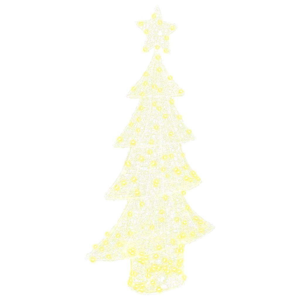 vidaXL Árvore de Natal com 160 LEDs Branco quente 150 cm Acrílo