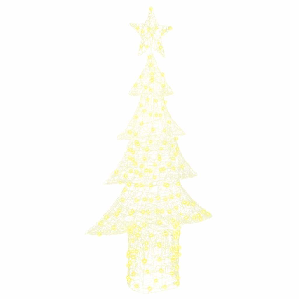 vidaXL Árvore de Natal com 240 LEDs Branco quente 150 cm Acrílo
