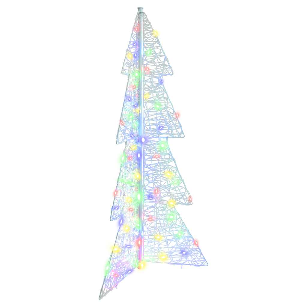 vidaXL Árvore de Natal com 100 LEDs Multicolor 120 cm Acrílo