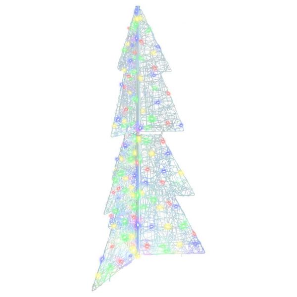 vidaXL Árvore de Natal com 160 Leds Multicolor 150 cm Acrílo - 1127796781