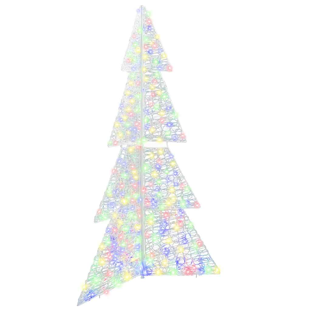vidaXL Árvore de Natal com 240 LEDs Multicolor 180 cm Acrílo