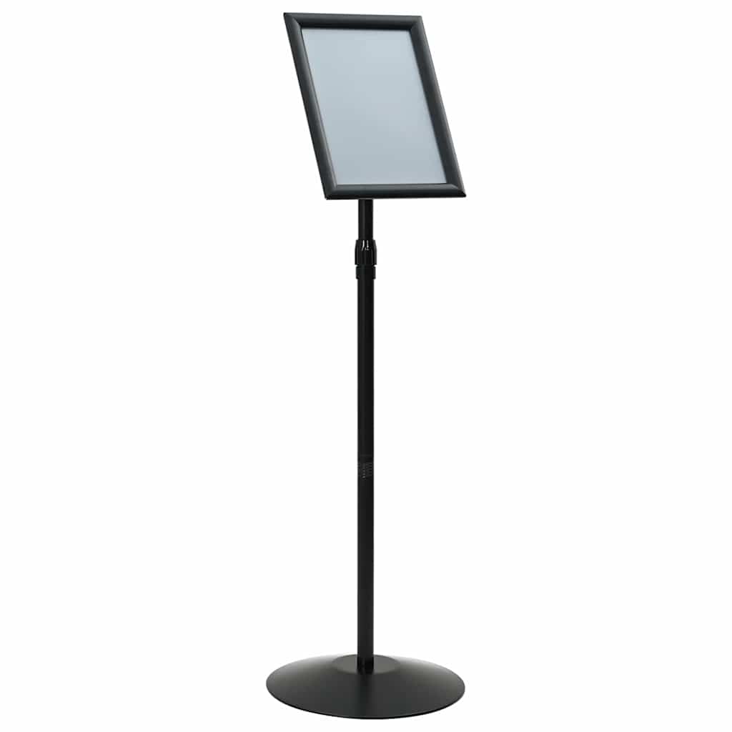 vidaXL Suporte de Pôster Pedestal Prateado a4 PVC e Aço