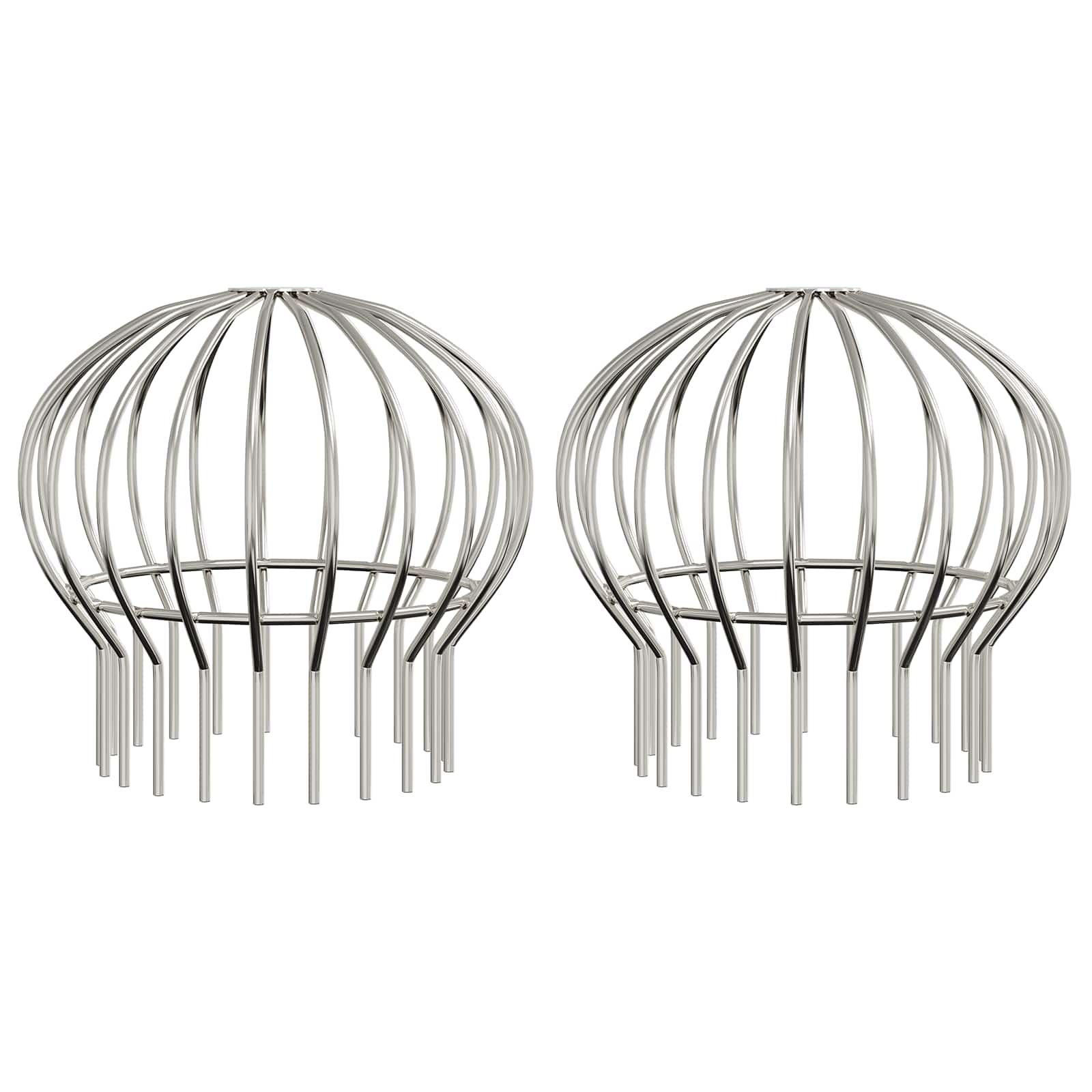 vidaXL Protetor de Folhas para Calha 2 pcs Prateado 200 mm