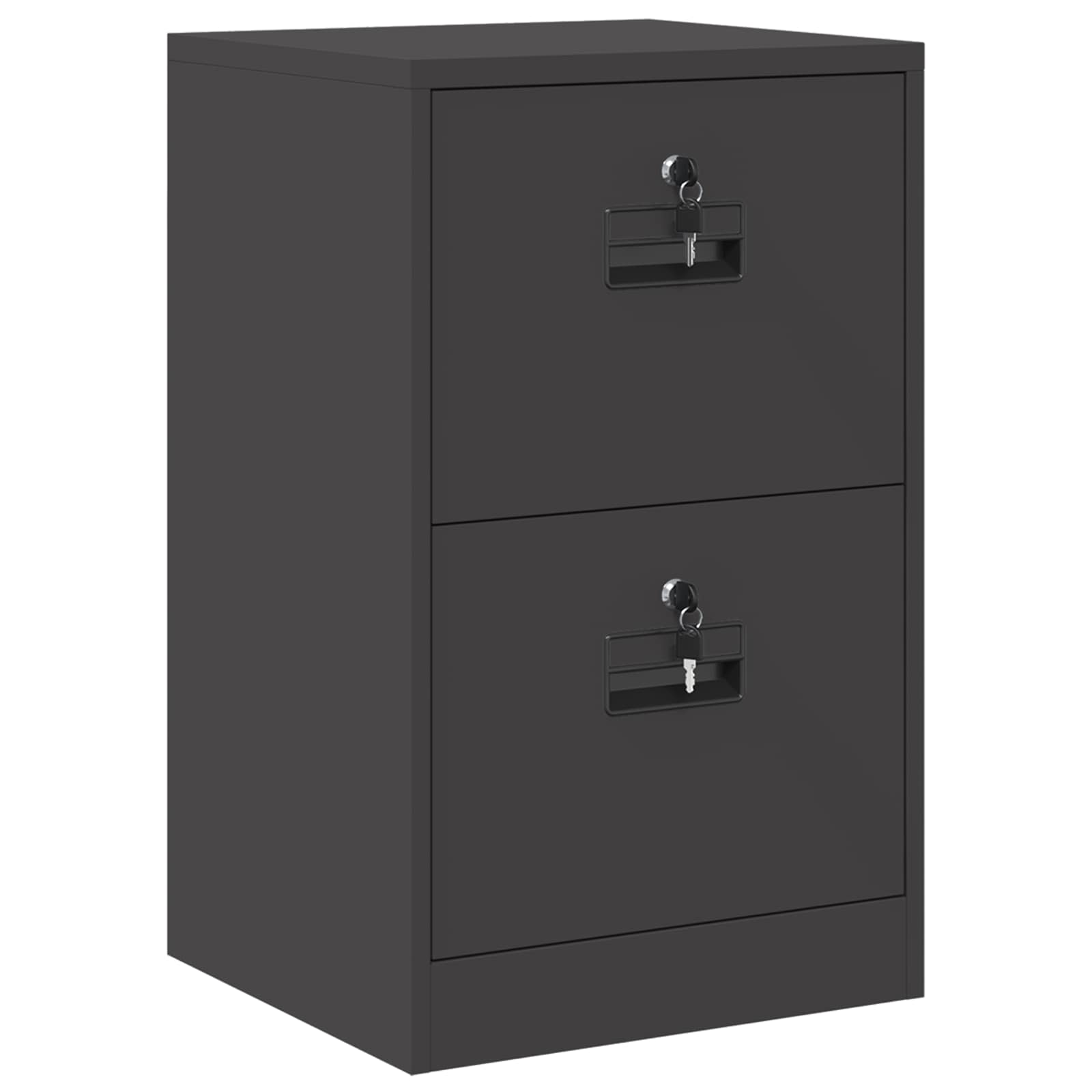 vidaXL Armário de Arquivo com gaveta Preto 45,5 x 42 x 74,5 cm