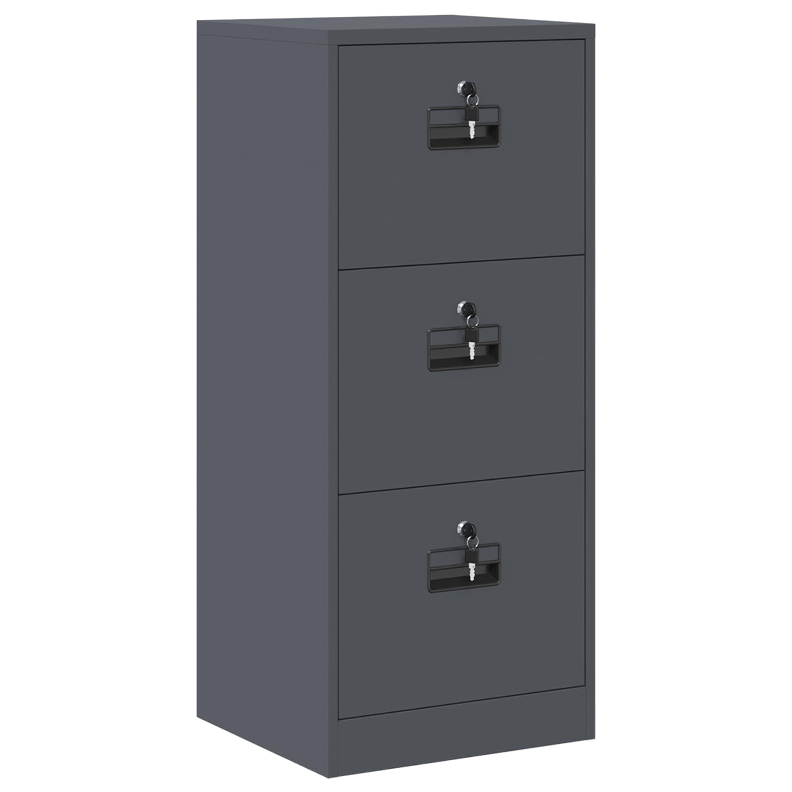vidaXL Armário de Arquivo com gaveta Antracite 45,5 x 42 x 106,5 cm