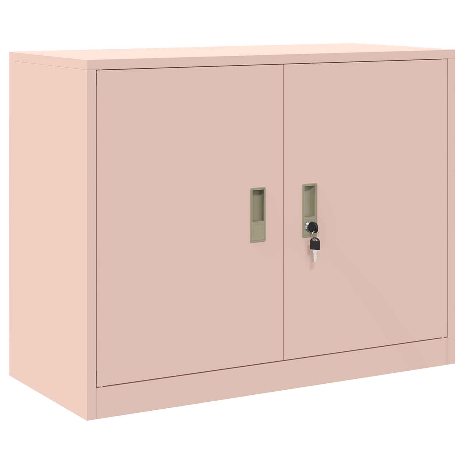 vidaXL Armário de arrumação Rosa 90 x 40 x 70 cm Aço