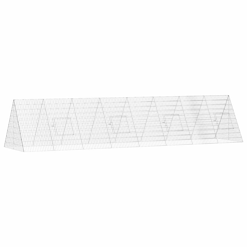 vidaXL Gaiola para Coelhos Prateado 430 x 100 x 85 cm Aço Galvanizado