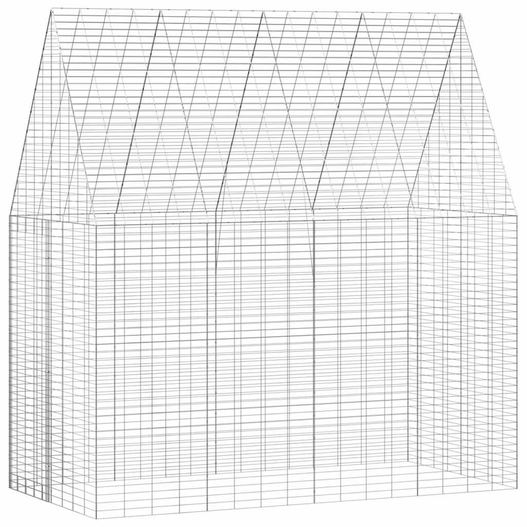 vidaXL Gaiola para Coelhos Prateado 200 x 100 x 210 cm Aço Galvanizado