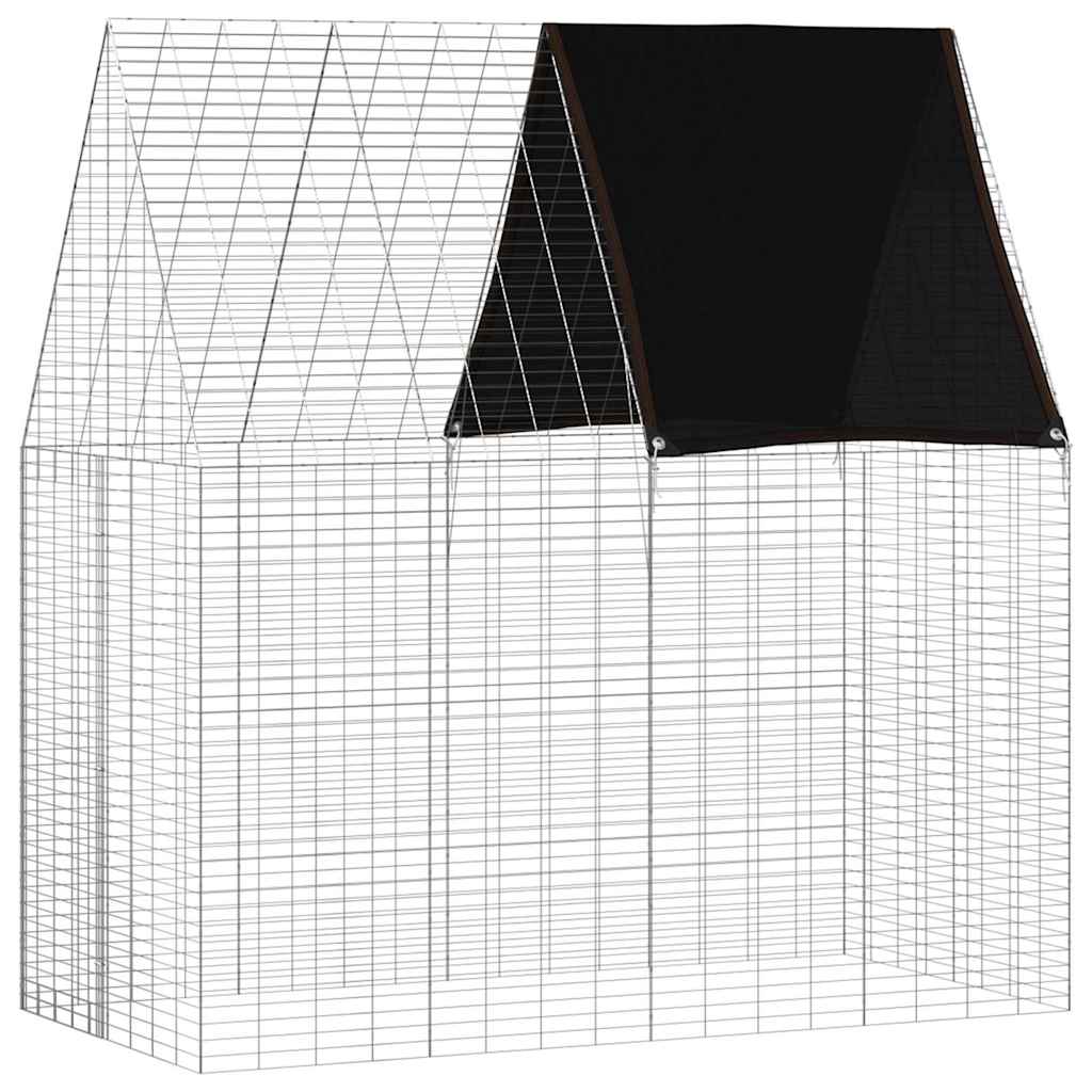 vidaXL Gaiola para Coelhos Prateado 200 x 100 x 210 cm Aço Galvanizado