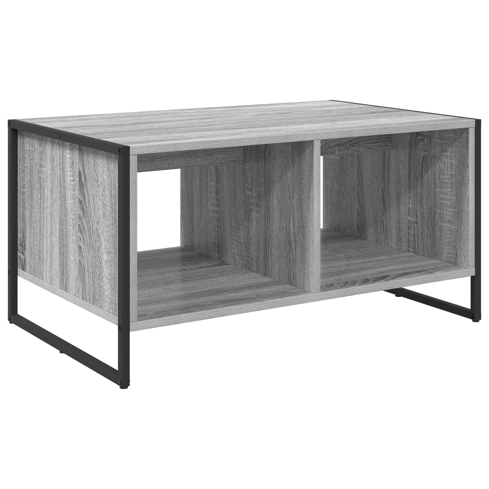 vidaXL Mesa de centro Cinza Sonoma 80 x 50 x 40 cm Madeira processada