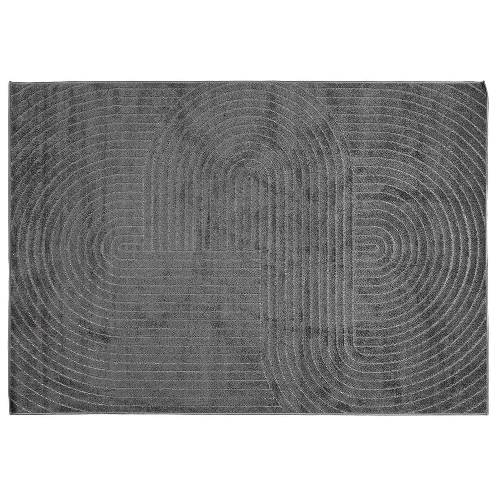 vidaXL Tapetes de área PALMERAS Antracite 170 x 120 cm Poliéster