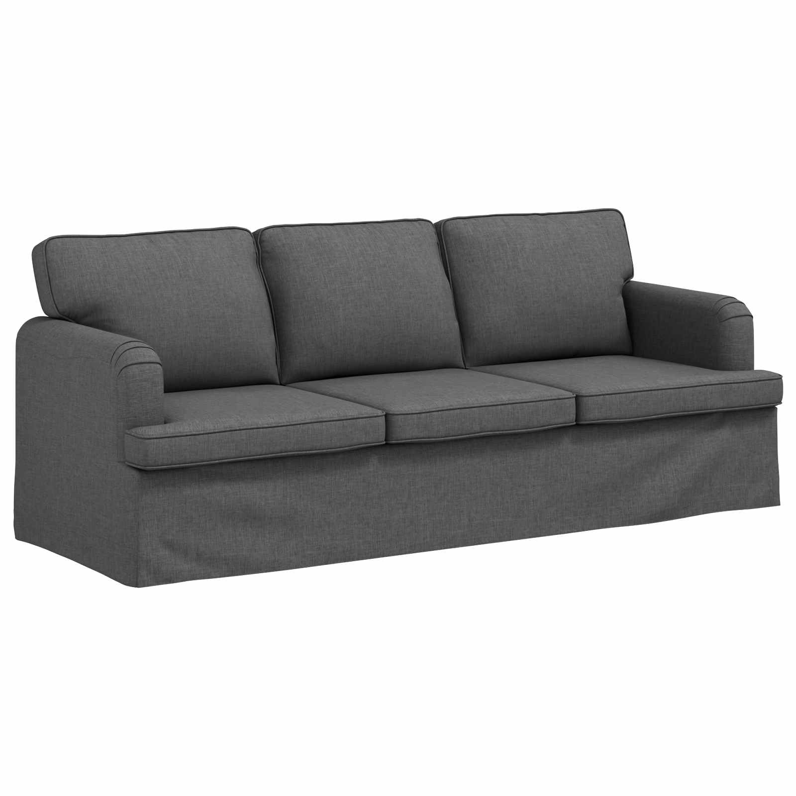 vidaXL Sofá Cinza Escuro 201 x 80 x 85 cm tecido